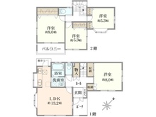 【神奈川県/横浜市緑区三保町】緑区三保町　中古戸建 間取り図
