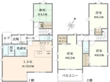 【神奈川県/相模原市中央区緑が丘】緑が丘2丁目　新築戸建　2号棟 間取り図