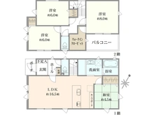 【神奈川県/相模原市中央区緑が丘】緑が丘2丁目　新築戸建　3号棟 間取り図