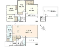 【神奈川県/横浜市都筑区北山田】北山田5丁目　新築戸建　1号棟 間取り図