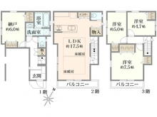 【神奈川県/横浜市港北区高田西】高田西3丁目　新築戸建　3号棟 間取り図
