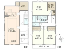 【神奈川県/川崎市高津区上作延】高津区上作延　新築戸建　8号棟 間取り図