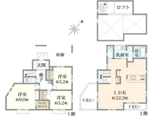 【神奈川県/川崎市宮前区南野川】宮前区南野川3丁目 新築戸建　1号棟 間取り図