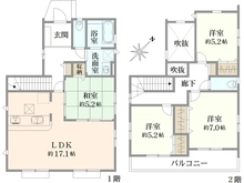 【神奈川県/川崎市宮前区南野川】宮前区南野川3丁目 新築戸建　3号棟 間取り図