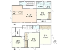 【神奈川県/横浜市港北区篠原町】港北区篠原町　新築戸建　1号棟 間取り図