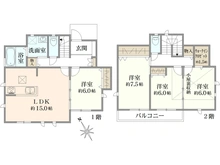【神奈川県/横浜市港北区篠原町】港北区篠原町　新築戸建　3号棟 間取り図
