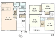 【東京都/八王子市北野台】八王子市北野台4丁目（4号棟）新築戸建 間取り図