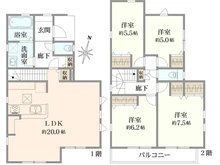 【東京都/東村山市富士見町】東村山市富士見町4丁目　新築戸建 間取り図