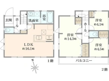 【東京都/小平市大沼町】小平市大沼町2丁目　新築戸建 間取り図