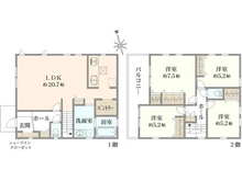 【東京都/八王子市椚田町】八王子市椚田町　新築戸建　1号棟 間取り図