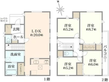 【東京都/八王子市椚田町】八王子市椚田町　新築戸建　2号棟 間取り図