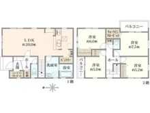 【東京都/八王子市長沼町】八王子市長沼町　新築戸建　1号棟 間取り図