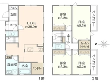 【東京都/八王子市長沼町】八王子市長沼町　新築戸建　2号棟 間取り図