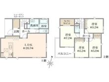 【東京都/八王子市めじろ台】八王子市めじろ台3丁目（2号棟）　新築戸建 間取り図