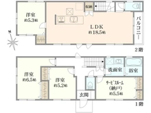 【東京都/立川市柴崎町】立川市柴崎町　2号棟　新築戸建 間取り図