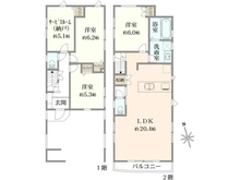 【東京都/立川市柴崎町】立川市柴崎町　3号棟　新築戸建 間取り図