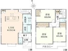 【東京都/国分寺市北町】国分寺市北町5丁目（2号棟) 　新築戸建 間取り図