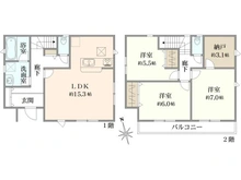 【東京都/小平市鈴木町】小平市鈴木町1丁目　新築戸建　2号棟 間取り図