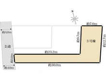 【東京都/小金井市本町】小金井市本町3丁目 全3棟 3号棟 区画図