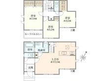 【東京都/西東京市北町】西東京市北町3丁目新築戸建　1号棟 間取り図