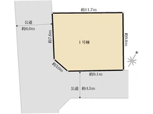 【東京都/西東京市北町】西東京市北町3丁目新築戸建　1号棟 区画図