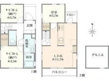【東京都/西東京市新町】西東京市新町2丁目　新築戸建 間取り図