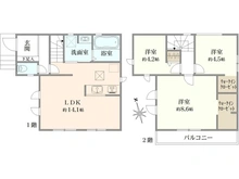 【東京都/小金井市貫井北町】小金井市貫井北町3丁目 全3棟 3号棟 間取り図