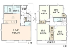 【東京都/小金井市桜町】小金井市桜町2丁目　新築戸建　A号棟 間取り図
