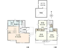 【東京都/小平市鈴木町】小平市鈴木町1丁目　新築戸建 間取り図