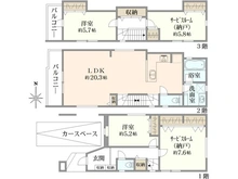 【東京都/小金井市本町】アーベインヒルズ小金井本町A号棟 間取り図