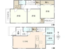 【東京都/小平市津田町】小平市津田町2丁目　新築戸建 間取り図