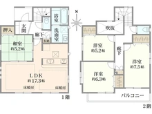 【東京都/小平市鈴木町】小平市鈴木町1丁目 全2棟 1号棟 間取り図