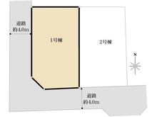 【東京都/小平市鈴木町】小平市鈴木町1丁目 全2棟 1号棟 区画図