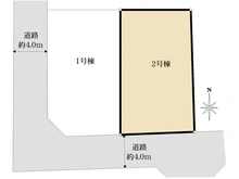 【東京都/小平市鈴木町】小平市鈴木町1丁目 全2棟 2号棟 区画図