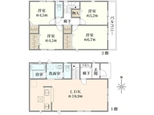 【東京都/小平市花小金井】小平市花小金井5丁目新築戸建1号棟 間取り図
