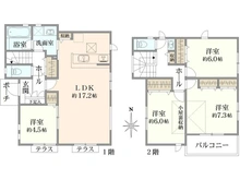【東京都/小平市回田町】小平市回田町 全10棟 2号棟 間取り図