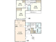 【東京都/東久留米市前沢】東久留米市前沢5丁目　新築戸建　2号棟 間取り図