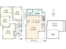 【東京都/立川市幸町】立川市幸町3丁目新築免震住宅 間取り図