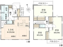【東京都/小金井市中町】小金井市中町1丁目 新築戸建 全3棟 1号棟 間取り図