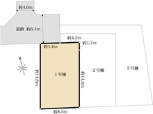 【東京都/小金井市中町】小金井市中町1丁目 新築戸建 全3棟 1号棟 区画図