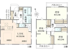 【東京都/小金井市中町】小金井市中町1丁目 新築戸建 全3棟 2号棟 間取り図