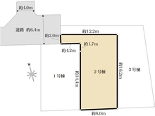 【東京都/小金井市中町】小金井市中町1丁目 新築戸建 全3棟 2号棟 区画図