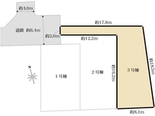 【東京都/小金井市中町】小金井市中町1丁目 新築戸建 全3棟 3号棟 区画図