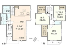 【東京都/日野市多摩平】日野市多摩平3丁目 新築戸建 3号棟 間取り図