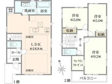 【東京都/小金井市貫井南町】小金井市貫井南町新築戸建　全2棟　2号棟 間取り図