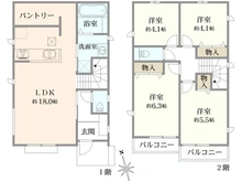 【東京都/小平市鈴木町】小平市鈴木町1丁目新築戸建　全8棟　A号棟 間取り図