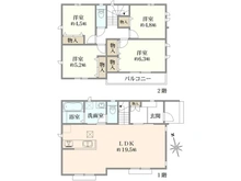 【東京都/小平市鈴木町】小平市鈴木町1丁目新築戸建　全8棟　B号棟 間取り図