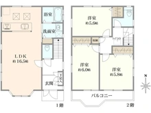【東京都/西東京市北町】西東京市北町二丁目 中古戸建 間取り図