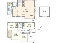 【東京都/西東京市ひばりが丘北】西東京市ひばりが丘北4丁目　新築戸建2号棟 間取り図