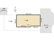 【東京都/小平市花小金井】小平市花小金井8丁目新築戸建  全2棟 1号棟 区画図